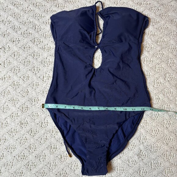 PQ Swim Keyhole Braided One-Piece Swimsuit Navy – Women’s Small‎ NWT - Picture 3 of 6